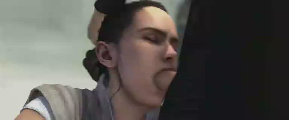 Star Wars Rey Gets Her Mouth Filled With The Darkside Cream Lotion 3D Hentai