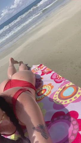beach big ass bikini latina tattoo gif