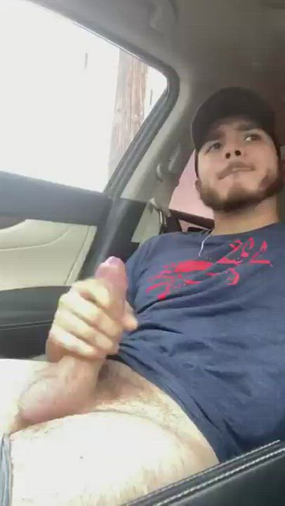 Car Cum Gay Handjob gif