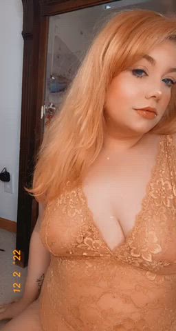 BBW Chubby Lingerie Tits gif