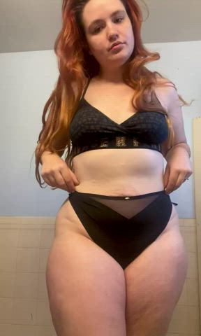 big ass bra curvy milf panties tease thick gif