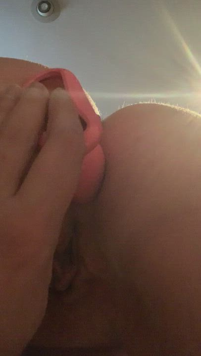 Anal Play Butt Plug Close Up Pussy Lips gif