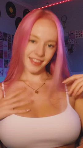 Cleavage Pink TikTok gif