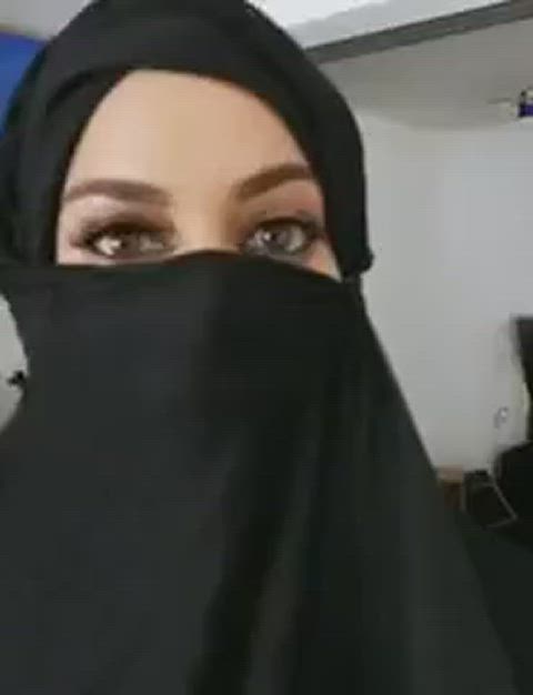 arab boobs hijab tits gif