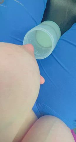 asmr big tits lactating milf milking squeezing squirt lactation gif