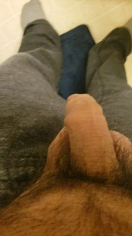 My cock going from small to big and hard and throbbing