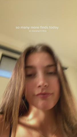 Cleavage Teen TikTok gif