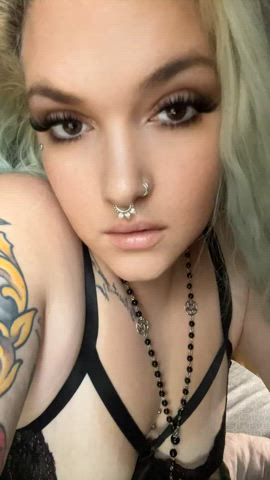amateur blonde boobs goth tattoo gif