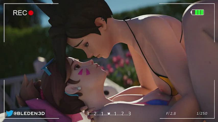 DVa and tracer lesbian kiss (bleden)