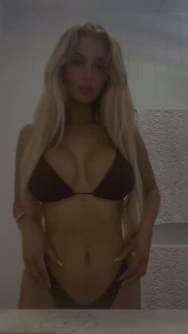 Blonde Fake Tits Prostitute gif