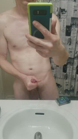 Passionate Precum Selfie gif