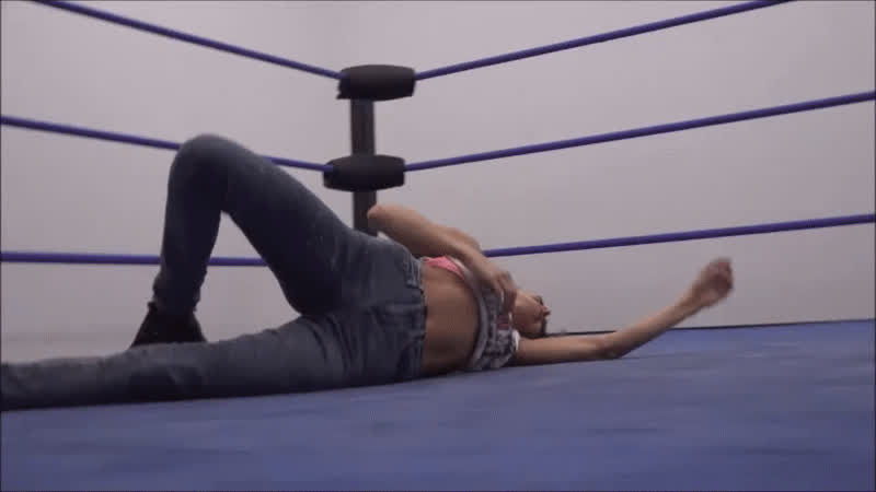 brunette white girl wrestling gif