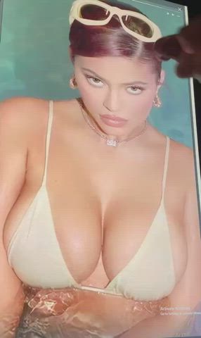 big tits boobs cum cumshot facial milf masturbating gif