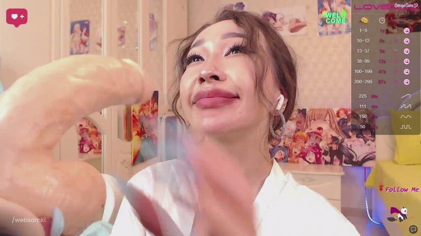 asian blowjob dildo gif