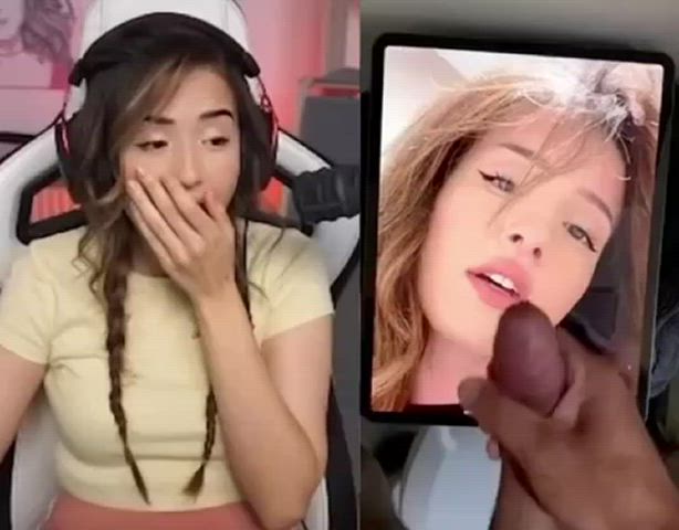 Pokimane reacts to cumtribute