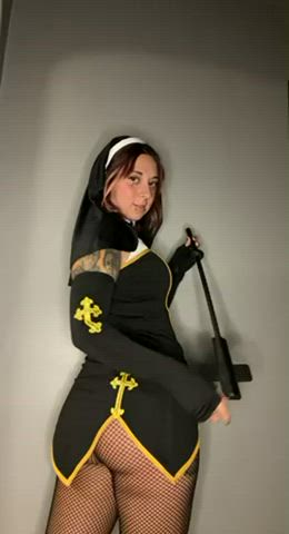 ass big ass cosplay costume halloween nun onlyfans sex doll whipping gif