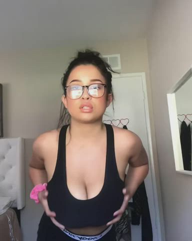 bouncing tits clothed huge tits natural tits gif