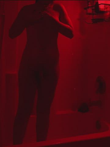 big ass long hair mtf shower trans trans woman gif