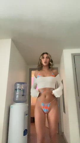 ass blonde thong tiktok gif