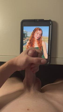 Cumshot Redhead Tribbing gif