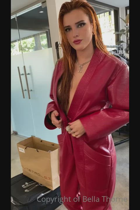 Bella Thorne Nipple Strip gif