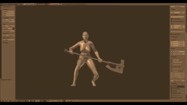 Skyrim - Greataxe Attack in Blender