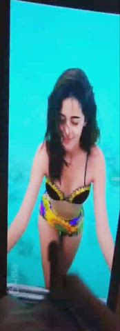 Wanking on petite babe ananya pandey over my massive 60 inch big tv screen damn slut