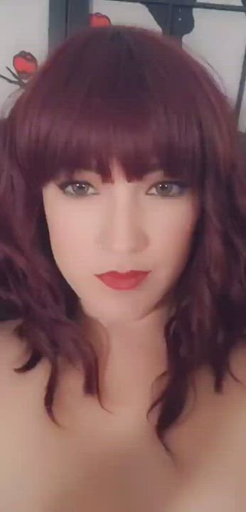 Alt Goth Naked Natural Natural Tits Redhead gif