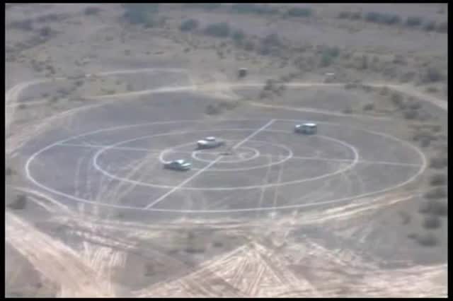 Test Firing of  the XM982, a 155mm GPS guided artillery round