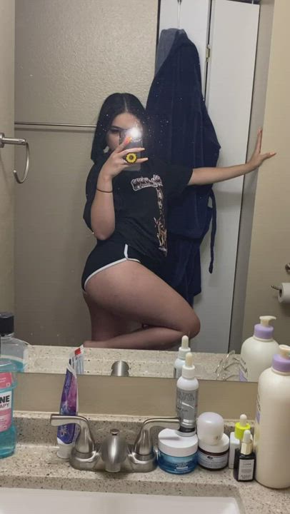 Booty Latina Mirror gif
