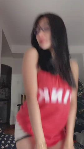 Ass BBC Big Ass Dancing Girlfriend Homemade Teen TikTok White Girl gif