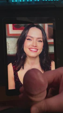 celebrity cumshot daisy ridley tribute gif