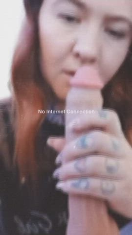 dildo oral saliva gif