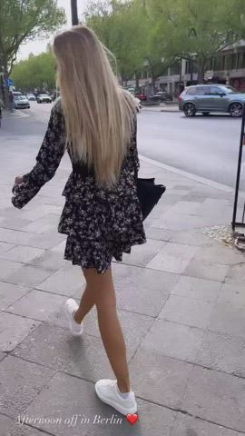 Blonde Legs Outdoor gif