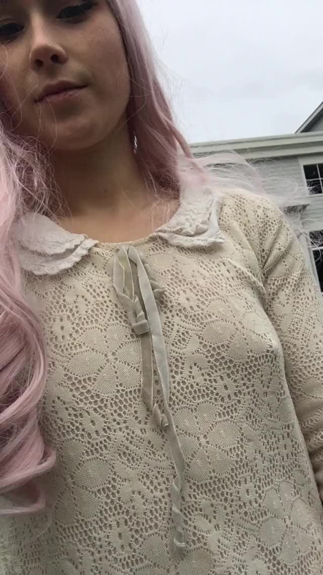 Probably going to hell for flashing my tits outside of church. Oh well! 