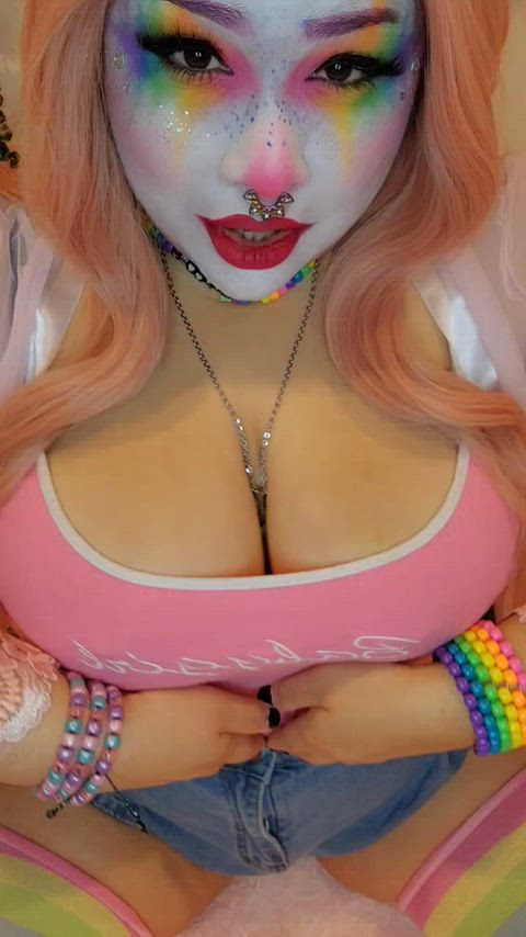 Who wants clown tiddies dropped on their face?