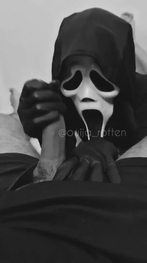 amateur handjob latex gloves mask petite gif