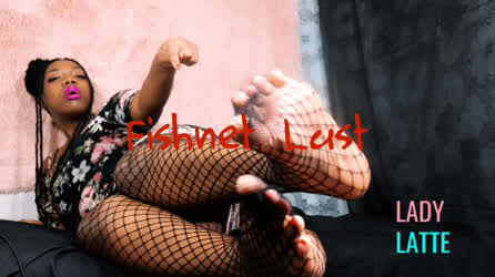 Ebony Fishnet Foot Fetish gif