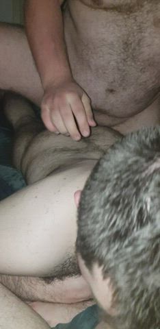 Amateur Anal Blowjob Gay Threesome gif