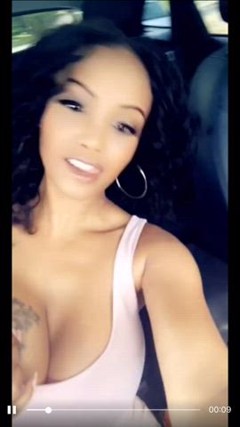 Big Tits Boobs Car Ebony Flashing Latina Nipples Tattoo Tits gif