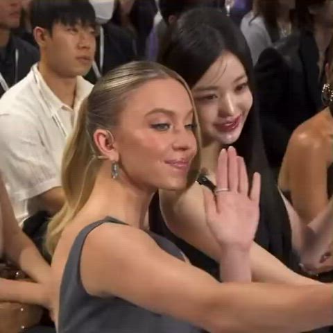 blonde celebrity sydney sweeney gif