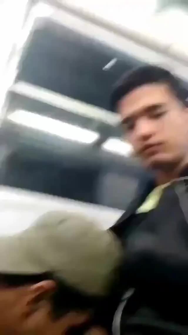 Sucked off on the train