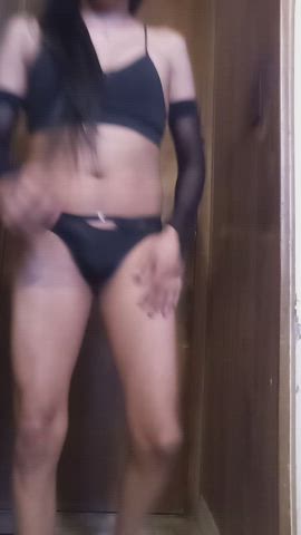 ass cock femboy homemade lingerie sissy solo gif