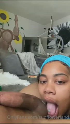 big tits blowjob ebony gif