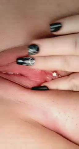 bbw clit clit rubbing milf pawg pierced pink wet pussy gif