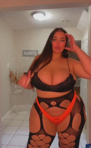 BBW Big Ass Big Tits Lingerie Thick gif