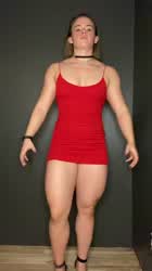 Bodybuilder Dress Fitness Muscular Girl Skirt Thick gif