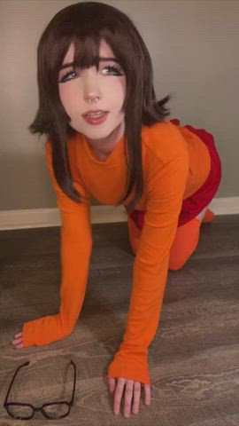 18 years old cosplay dress glasses teen tiktok r/nsfwfunny gif