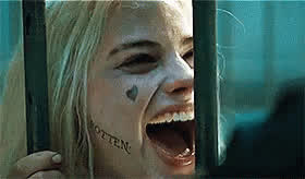 Harley Quinn Laughing Tongue Fetish gif