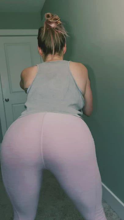 Ass Pink Yoga Pants gif